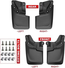 img 2 attached to 🚗 A-Premium Mud Flaps Splash Guards Replacement for Toyota Tacoma 2016-2021, Molded with OEM Fender Flares - Front and Rear 4-Piece Set (Not Compatible with SR Models)