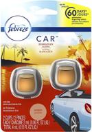 🌺 febreze car air fresheners: hawaiian aloha scent, 16 count car vent clips for renewed fragrance and odor elimination logo