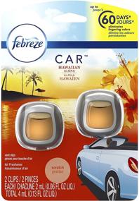 img 4 attached to 🌺 Febreze Car Air Fresheners: Hawaiian Aloha Scent, 16 Count Car Vent Clips for Renewed Fragrance and Odor Elimination