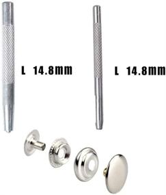 img 2 attached to 200 PCS 15MM Stainless Steel Snap Fasteners Press Stud Buttons + Punching Tool Set for Marine Boats, Canvas, Leather, Rivet