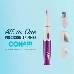 img 3 attached to Conair Purple Precision Trimmer for Women - Lithium Ion Powered