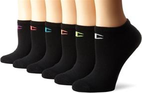 img 2 attached to 🧦 Champion Women's Performance No Show Liner Socks, Double Dry 6-Pack