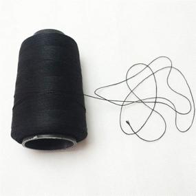 img 2 attached to 🧵 BLUPLE Professional Thick Weaving Thread | Ideal for Wig Making: Sewing Hair Wefts & Extensions | 1pcs Black Thread