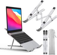 📱 portable laptop stand laptop riser - ergonomic aluminum stand with 7 adjustable angles for macbook, dell & 10-15.6" laptops - ideal for work from home logo