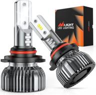 💡 nilight e1 9006 led headlight bulbs, 350% brighter, 50w 10000 lumens hb4 led low beam, compact size led headlight conversion kit, 6000k cool white, 2-pack logo