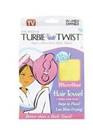 👩 turbie twist microfiber hair towel - super absorbent, twist & loop design (colors may vary) logo