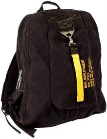 img 1 attached to 🎒 Black Vintage Canvas Flight Backpacks by Rothco