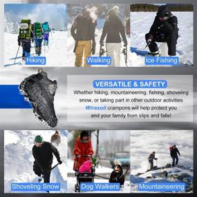 img 2 attached to 🏔️ Wirezoll Ice Cleats - Non Slip Climbing Spikes for Hiking Boots and Snow Shoes. Enhance Traction with Boot Chains and Microspikes. Ideal for Men and Women.