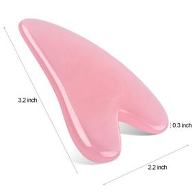 img 3 attached to 🌸 Pink Resin Gua Sha Facial Tools: Trigger Point Massager for Physical Therapy, SPA Acupuncture Therapy, and Body Relaxation - Ideal for Face, Eyes, Neck, and Body