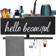hair care & styling tool organizer - hair dryer holder, bathroom 💇 & salon station hair accessories organizer for flat iron, curling wand, hair straighteners, brushes logo