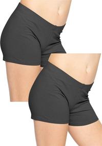 img 4 attached to USA-Made Girl's Stretch Booty Shorts: Unprecedented Comfort and Style