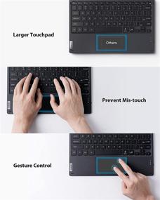 img 2 attached to 🖥️ Inateck Surface Pro 7 Keyboard: Enhanced Typing Experience with Bluetooth 5.0 and 7-Color Backlight - Compatible with Surface Pro 7/7+/6/5/4, KB02026 Black