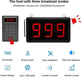 img 3 attached to Streamlined Wireless Queue Calling System: Enhance Efficiency in Restaurant/Food Truck/Clinic/Bank with Long-Range Queue Management & Number Display System (1 Display+1 Keypad)