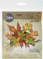 🍁 sizzix 660955 thinlits die set, fall foliage by tim holtz: enhance your crafts with 14/pack logo