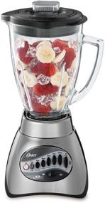 img 4 attached to Oster 6811 Blender - 6-Cup Glass Jar, 12-Speed, Brushed Nickel Finish