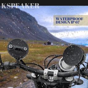 img 1 attached to 🏍️ KSPEAKER S7BL: Водонепроницаемые мотоциклетные колонки с Bluetooth, встроенным усилителем и 3-дюймовым металлическим МР3-плеером - идеально подходят для квадроциклов, скутеров и 12-вольтных транспортных средств.