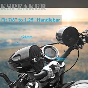 img 3 attached to 🏍️ KSPEAKER S7BL: Водонепроницаемые мотоциклетные колонки с Bluetooth, встроенным усилителем и 3-дюймовым металлическим МР3-плеером - идеально подходят для квадроциклов, скутеров и 12-вольтных транспортных средств.