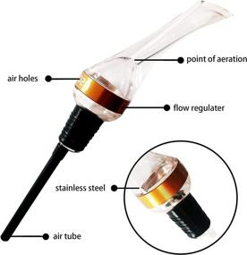 img 1 attached to 🍷 ASOG Premium Wine Aerator Pourer: Speedy Decanter for Wine Lovers (Gold)