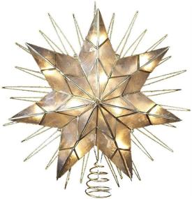 img 2 attached to 🌟 Kurt Adler 14-inch Capiz Star Lighted Treetop with 7 Points