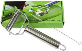 img 4 attached to 🥕 Ultra Sharp Dual Julienne Peeler: Stainless Steel Vegetable, Potato, and Fruit Peeler for Kitchen