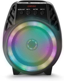 img 4 attached to EARISE D51 Portable Bluetooth Speaker with RGB Lights, 5W Stereo Sound, 7 Color Modes, TWS Dual Pairing - Ideal for Home, Office, Outdoors, and Travel