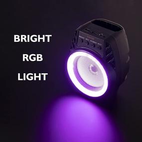 img 3 attached to EARISE D51 Portable Bluetooth Speaker with RGB Lights, 5W Stereo Sound, 7 Color Modes, TWS Dual Pairing - Ideal for Home, Office, Outdoors, and Travel