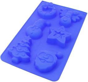 img 3 attached to X-Haibei Christmas Holiday Silicone Mold Pan: Snowman, Reindeer, Star, Santa Claus Soap, Muffin, Chocolate