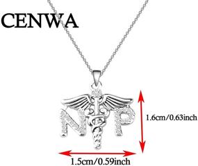 img 3 attached to CENWA Practitioner Graduation Caduceus Necklace