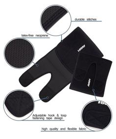 img 3 attached to Premium Neoprene Thigh Brace Support: Adjustable Hamstring Compression Sleeve for Women and Men - Upper Leg Wraps (Pair)