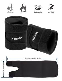 img 2 attached to Premium Neoprene Thigh Brace Support: Adjustable Hamstring Compression Sleeve for Women and Men - Upper Leg Wraps (Pair)