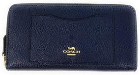 img 4 attached to Stylish and Practical: Coach Women's Crossgrain Leather Accordion Zip Wallet