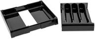 🔪 camco 43504 rv adjustable cutlery tray, black - efficiently organize and store kitchen flatware - designed for custom drawer fit логотип