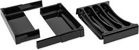 img 2 attached to 🔪 Camco 43504 RV Adjustable Cutlery Tray, Black - Efficiently Organize and Store Kitchen Flatware - Designed for Custom Drawer Fit