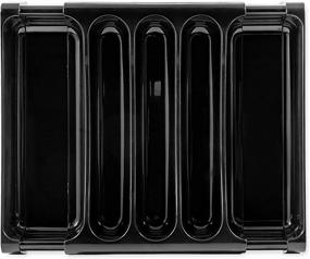 img 3 attached to 🔪 Camco 43504 RV Adjustable Cutlery Tray, Black - Efficiently Organize and Store Kitchen Flatware - Designed for Custom Drawer Fit