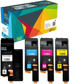 img 4 attached to 🖨️ Do it Wiser Dell C1760nw C1765nfw 1250c 1350cnw 1355cn 1355cnw C1765nf Toner Cartridge Replacement - 810WH Black, C5GC3 Cyan, XMX5D Magenta, WM2JC Yellow (4-Pack)