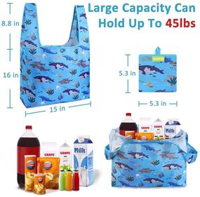 img 3 attached to HIPPIH Set of 5 Eco-Friendly Reusable Grocery Bags