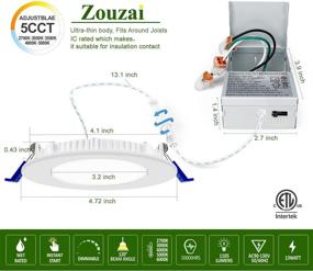 img 1 attached to 🔌 Улучшенный Врезной Распределительный Блок: Zouzai Ultra Thin для Безупречной Установки