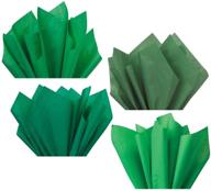 🌿 hunter ivy kelly pine green assorted mixed color multi-pack tissue paper: perfect for flower pom poms, art crafts, weddings, bridal showers, gift bags, baskets, and more! logo