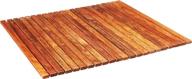 🛀 bare decor fuji string spa shower mat - solid teak wood oiled finish, 30"x30", brown: ultimate comfort & durability logo