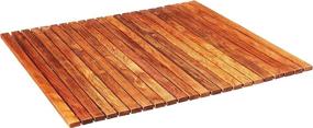 img 4 attached to 🛀 Bare Decor Fuji String Spa Shower Mat - Solid Teak Wood Oiled Finish, 30"x30", Brown: Ultimate Comfort & Durability