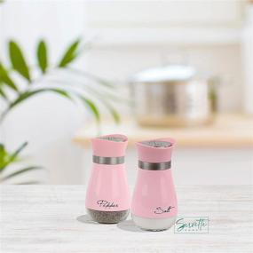 img 2 attached to 🧂 Pink Basic Salt &amp; Pepper Shakers: Essential Kitchen Accessories