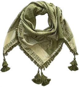 img 1 attached to 🧣 Eastern Traditional Multicolor Women's Shemagh Keffiyeh: Vibrant Scarves & Wraps