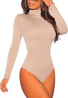 👗 ancapelion stretchy turtleneck bodysuit - women's bodycon lingerie, sleepwear & loungewear logo