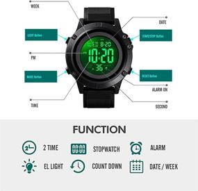 img 1 attached to 🕒 Top-Rated Waterproof Teenager Boys' Digital Sports Military Watches: A Perfect Fit for Active Lifestyles!