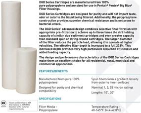 img 2 attached to 💧 Pentek DGD 5005 20 Gradient Polypropylene Cartridge: Ultimate Filtration for Superior Water Purification