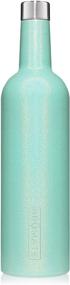 img 3 attached to 🍷 BrüMate Winesulator 25 Oz Triple-Walled Insulated Wine Canteen - Stainless Steel, 24-hour Temperature Retention, Shatterproof with Silicone Funnel (Glitter Aqua)