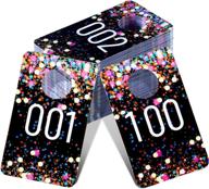 jetec live plastic consecutive number tags for clothes - reusable mirrored image hanger cards (multicolor, 100) логотип