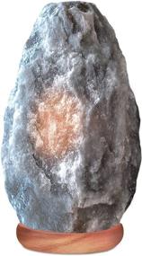 img 4 attached to 🌙 Himalayan Glow 1031 Natural Grey Night Light: Hand Carved Crystal Neem Wooden Base Gray Salt Lamp (5-7 LBS)