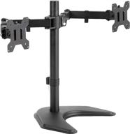 🖥️ vivo stand-v002f - dual led lcd monitor free-standing desk stand for two 27 inch screens - heavy-duty fully adjustable arms - max vesa 100x100mm logo