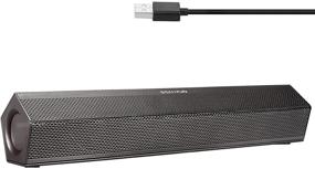 img 3 attached to 🔊 Sanyun SW010 Computer Speakers: Bluetooth 5.0, USB Powered Mini Sound Bar with Built-in 16-bit DAC for PC/Laptop/Tablet/Desktop/Smartphone, Black